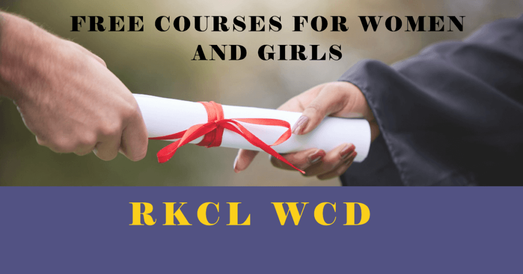 RKCL WCD Free RSCIT, RSCSEP & RSCFA Courses for Woman and Girls in Rajasthan by myrkcl