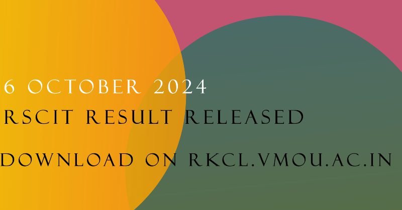 RKCL RSCIT 6 October 2024 Result Released Download on VMOU