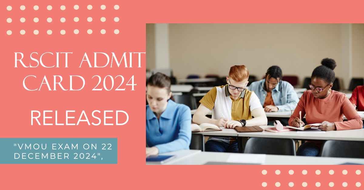 RSCIT Admit Card 2024 for VMOU Exam on 22 December 2024