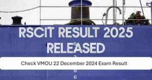 RSCIT Result 2025 Out Download VMOU 22 December2024 Exam Result