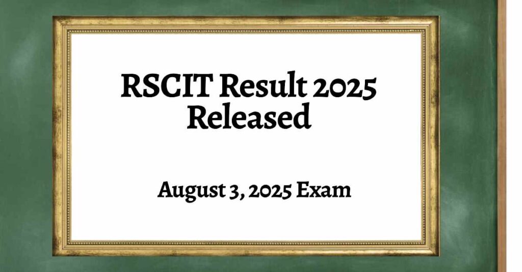 RSCIT Result 2025 Out – Check VMOU RKCL 3 August Exam Result at rkcl.vmou.ac.in