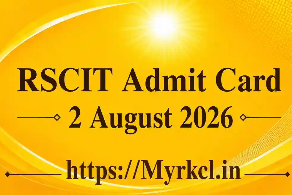 RSCIT Admit Card 2026 for VMOU Exam on 2 August 2026