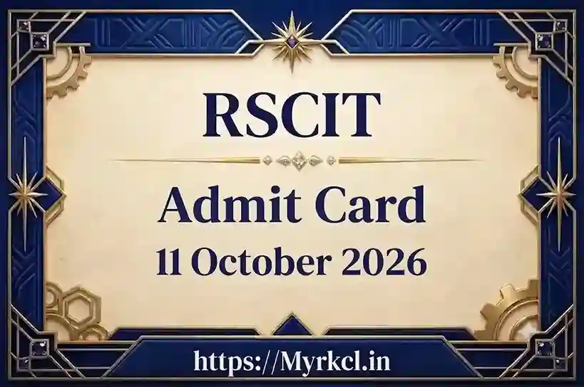 RSCIT Admit Card 2026 for VMOU Exam on 11 October 2026