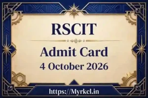 RSCIT Admit Card 2026 for VMOU Exam on 4 October 2026