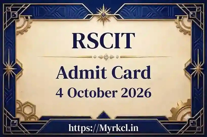 RSCIT Admit Card 2026 for VMOU Exam on 4 October 2026