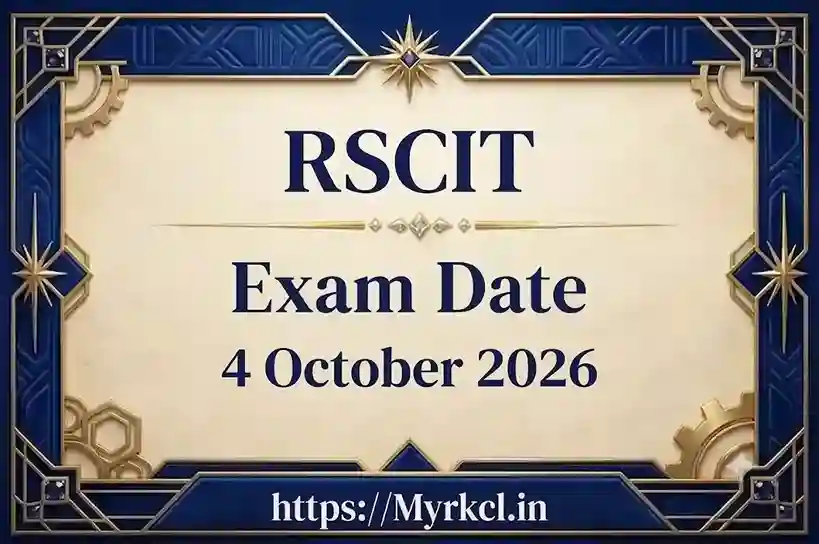 RSCIT Exam Date 2026: 4 October VMOU RKCL Exam Update